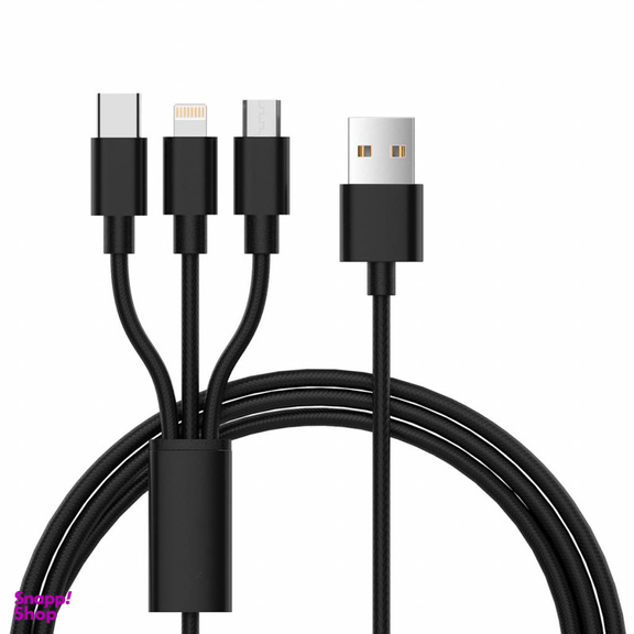 کابل تبدیل USB به microUSB  / لایتنینگ  / USB-C کاجیتل مدل 3in1 طول 1.2 متر