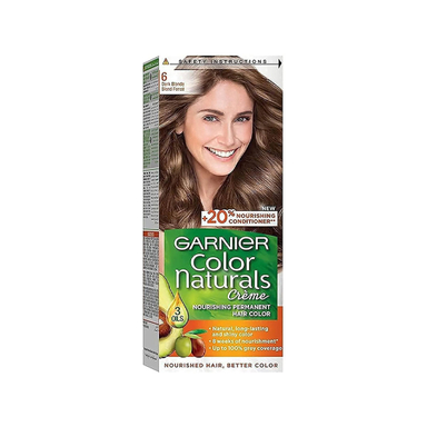 کیت رنگ مو گارنیر شماره ۶ پایه رنگ کاراملی تیره حجم 40 میلی لیتر