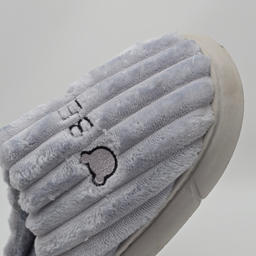 دمپایی حوله ای کد 6788 رنگ خاکستری روشن