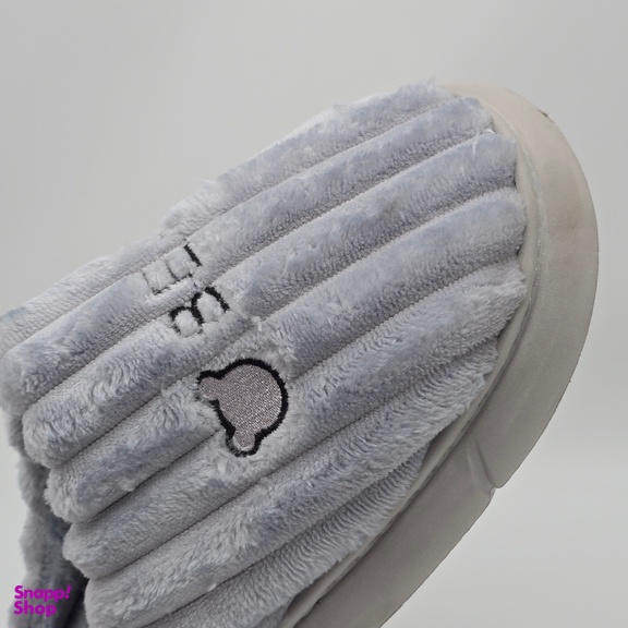 دمپایی حوله ای کد 6788 رنگ خاکستری روشن