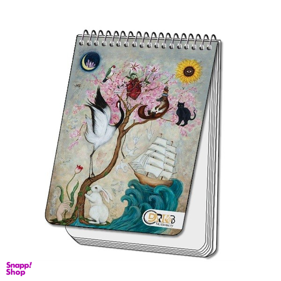 دفترچه یادداشت سیمی 80 دارکوب برگ مدل درختی کد 137/2