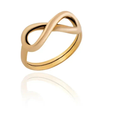 انگشتر طلا 18 عیار زنانه داریم مدل بینهایت پهن سایز 57