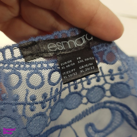 تاپ زنانه اسمارا کد 78546 مدل دانتل رنگ آبی