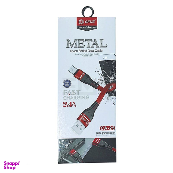 کابل دیتا و فست شارژ USB به MicroUSB جیفوز مدل CA-25 طول 1 متر