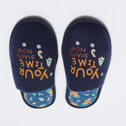 دمپایی حوله ای مردانه ال سی وایکیکی مدل استپ دار Christmas