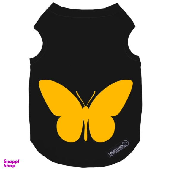 لباس سگ و گربه 27 طرح Moth Black Butterfly کد MH1517 رنگ مشکی