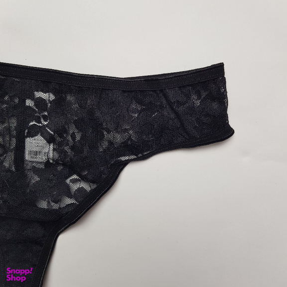 ست شورت و سوتین زنانه برتا مدل توری کد 1051M رنگ مشکی