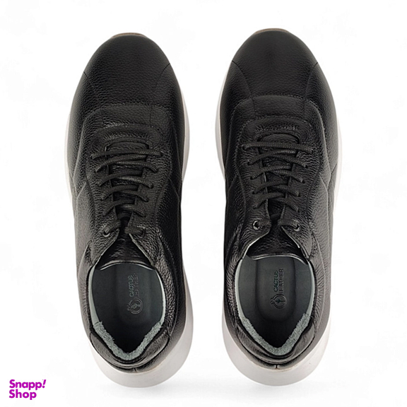 کفش کتانی زنانه چرم کاکتوس مدل WS۱۰۵۶ رنگ مشکی