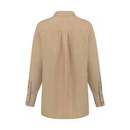 شومیز زنانه دوکوما مدل فلورانس رنگ نسکافه ای روشن