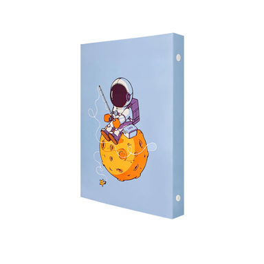 دفتر کلاسوری 100 برگ پدیده نقش مدل 6 حلقه کلاسيک طرح آدم فضايی کد 134