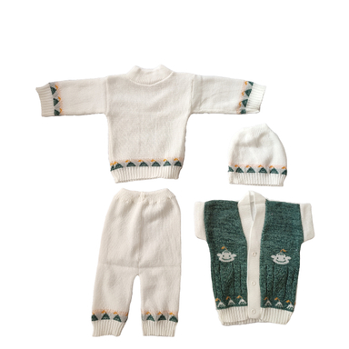 ست 4 تکه لباس نوزادی مدل مخملی کد 04