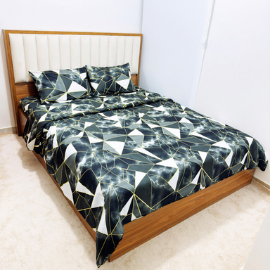 سرویس ملحفه دو نفره چهار تکه ناتوسا مدل هندسی کد 180