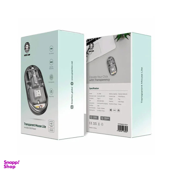 ماوس بی سیم گرین لاین مدل Transparent Mouse Lite