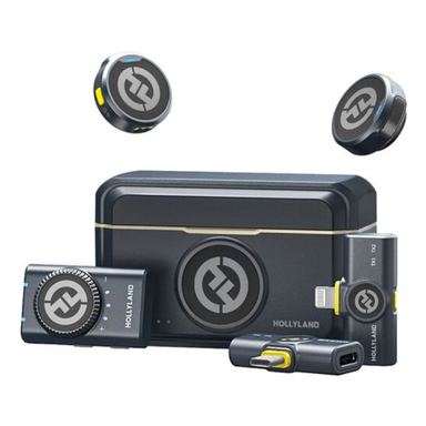 میکروفون یقه ای بی سیم هالی لند مدل LARK M2 DUO 2 Person Wireless Combo
