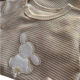 سرهمی نوزادی مدل خرگوش 005 به همراه کلاه رنگ نسکافه ای