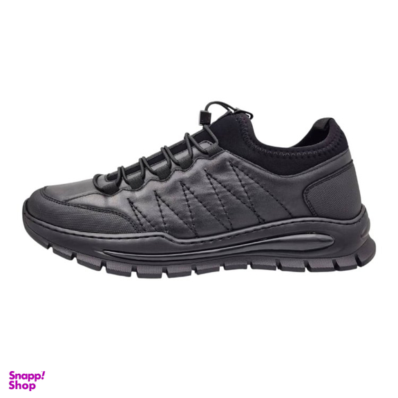 کفش طبی مردانه چرم ریباری مدل R100 رنگ مشکی
