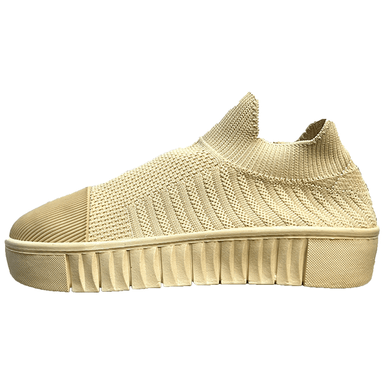 کفش زنانه مدل کشبافت کد 1111 رنگ نسکافه ای