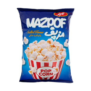 پاپ کرن نمکی مزپف مزمز وزن 60 گرم