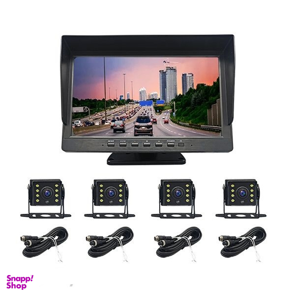 دوربین ثبت وقایع کامیون مدل 4 دوربین مانیتوردار کد 9106