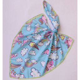 دستمال سر و گردن دخترانه مدل نخ پنبه طرح یونیکورن کد 1045