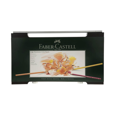 مداد پلی کروم 120 رنگ جعبه فلزی فابرکستل (Faber-Castell)