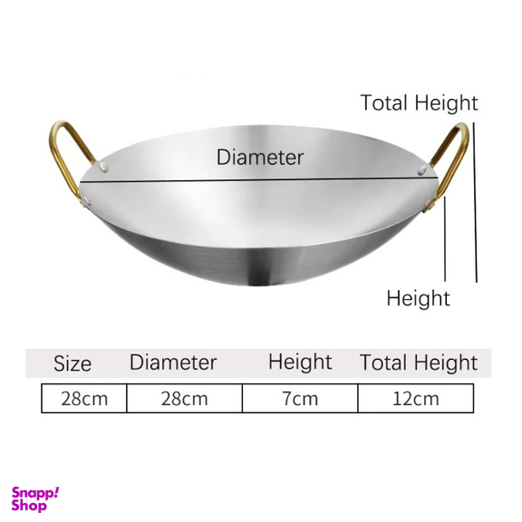 تابه استیل مدل کارولین سایز 28