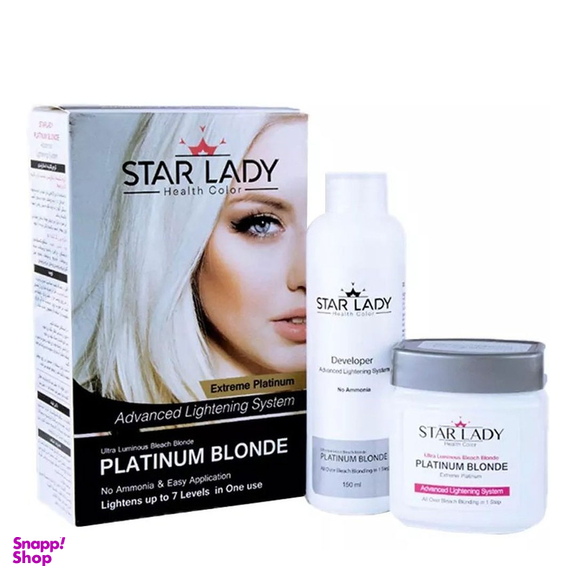 کرم بی رنگ کننده استار لیدی رنگ پلاتینیوم بلوند حجم 240 میلی لیتر
