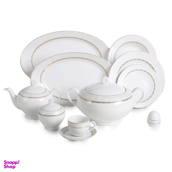 سرویس چینی زرین ۱۰۲ پارچه طرح هدیه طلایی