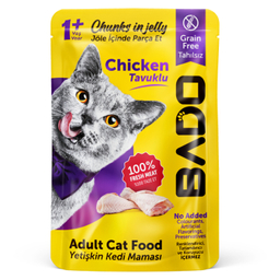 غذای پوچ گربه بادو مدل مرغ وزن 85 گرم