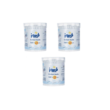 گوش پاک کن فیروز مدل high absorbency بسته 3 عددی
