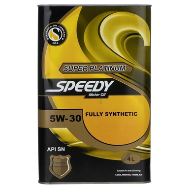 روغن موتور اسپیدی مدل سوپر پلاتینیوم 5W-30 SN حجم 4 لیتر