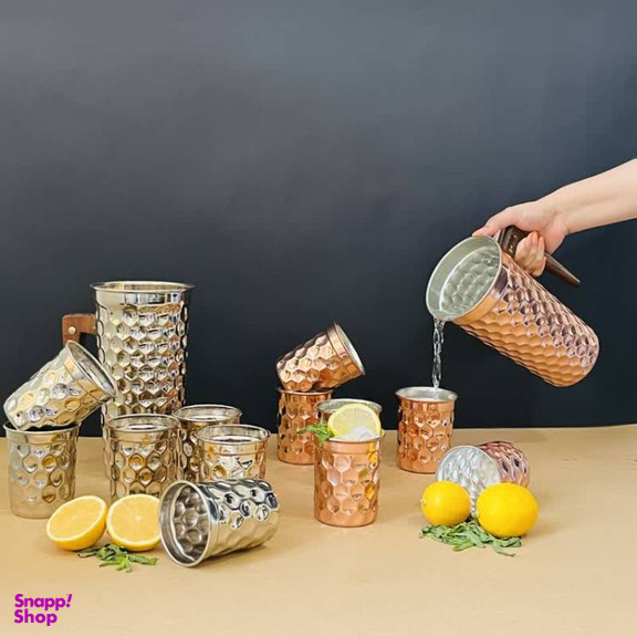 لیوان مسی مدل سه بعدی کروم شده کد ZH393.2