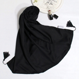 شال زنانه آنالیا مدل نخی دور دوخت منگوله دار کد 9613