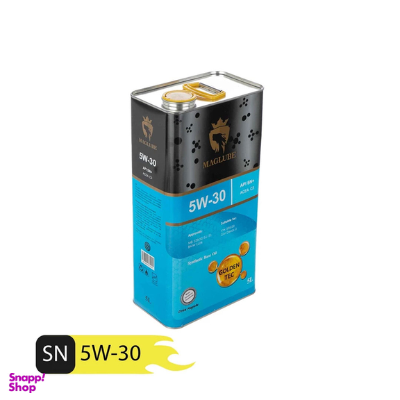 روغن موتور خودرو مگلوب مدل Golden TEC 5W30 حجم 5 لیتر