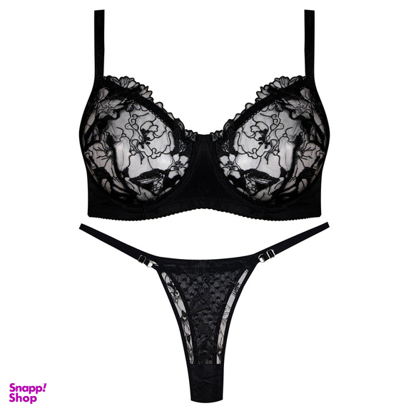 ست شورت و سوتین زنانه کارنا رز مدل فنردار کد 5171-5009 رنگ مشکی