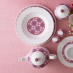 سرویس غذاخوری 102 پارچه چینی زرین ایران مدل رادیانس توسکانی درجه یک