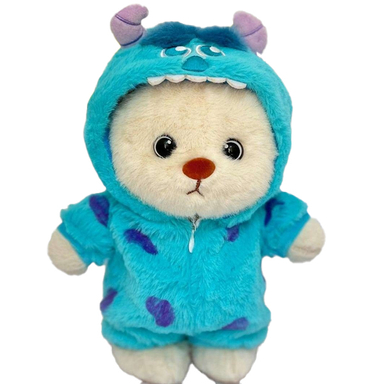 عروسک خرسی دو چهره پولیشی مدل لباس استیج سایز 28 سانتی متر