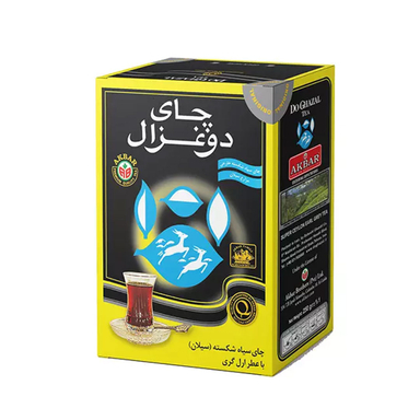 چای شکسته دو غزال مدل عطری وزن 250 گرم