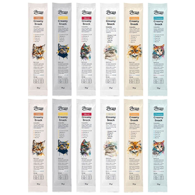 بستنی گربه پرسا مدل Mix وزن 20 گرم مجموعه 12 عددی