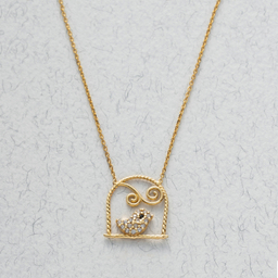 گردنبند طلا 18 عیار زنانه جواهری سون کد 2396