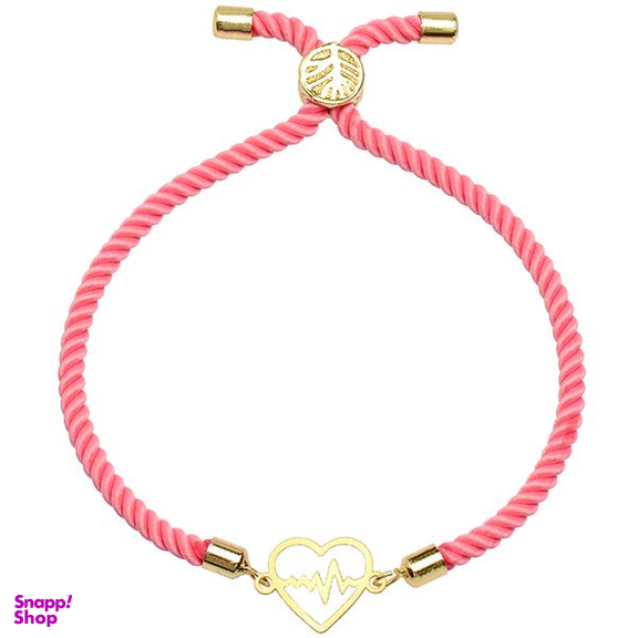 دستبند طلا 18 عیار زنانه کرابو طرح قلب و ضربان مدل Kr2147