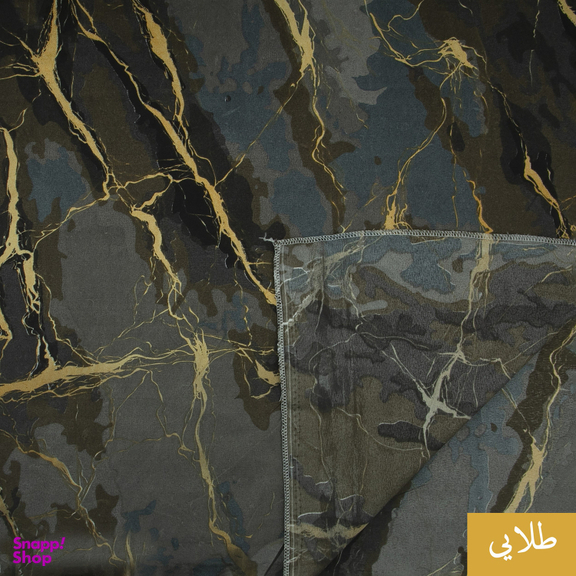 ملحفه ناتوسا مدل کش دار طرح رعد یک نفره سایز 90×200 سانتی متر