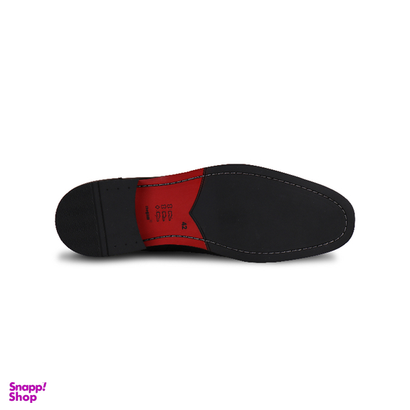 نیم بوت مردانه چرم مونو کد J5528-001 رنگ مشکی