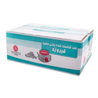 قند شکسته شده پختی سفید فیروزه وزن 3 کیلوگرم