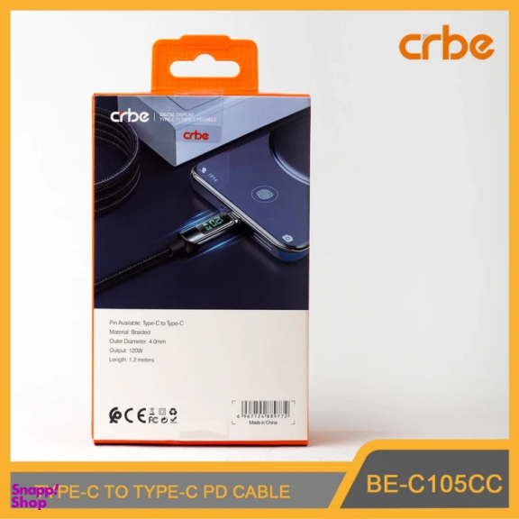 کابل Type-C کربی مدل BE-C105CC 120W طول 1.2 متر