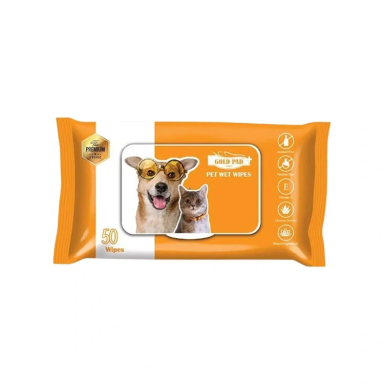 دستمال مرطوب حیوانات گلد پد کد pet00052 بسته 50 عددی