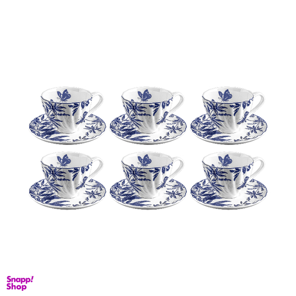 سرویس چای خوری گلدکیش طرح الینا آبی کد GK701108-8