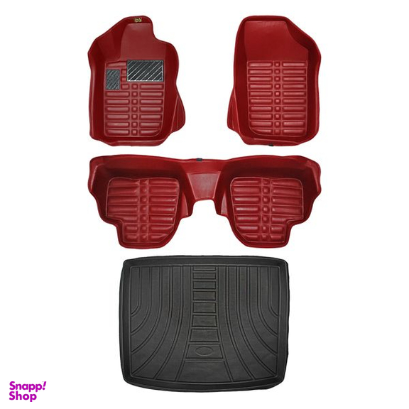 کفپوش پنج بعدی خودرو پانیذ مدل EVA مناسب پژو 206 صندوقدار به همراه کفپوش صندوق