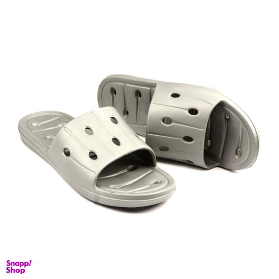 دمپایی حمام مردانه پاپا مدل تیام کد 012 رنگ طوسی