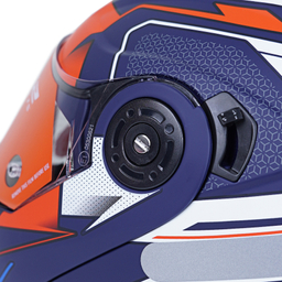 کلاه کاسکت فک متحرک ال اس تو مدل ls2 of345-5 رنگ آبی نارنجی به همراه کاور